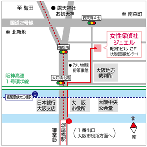 女性探偵社ジュエル地図